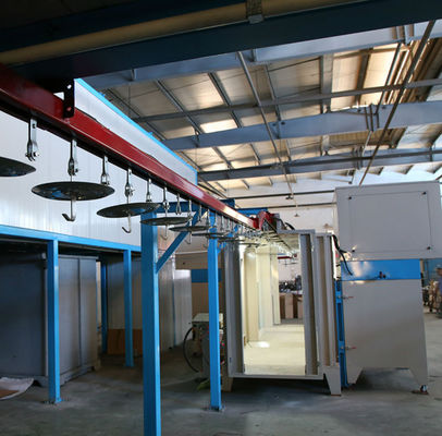 Elektrostatische Sprühmontagelinie aus Stahl OEM Energieeinsparende industrielle Pulverbeschichtungsmaschine
