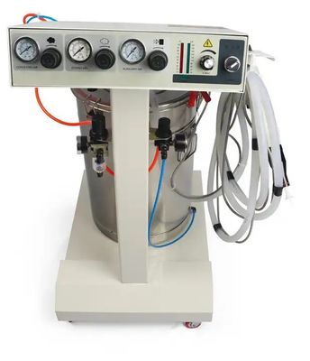 Maschine zur Pulverbeschichtung von Stahlsubstraten PT-S45-5 mit elektrostatischem Sprüher mit 550 g/min