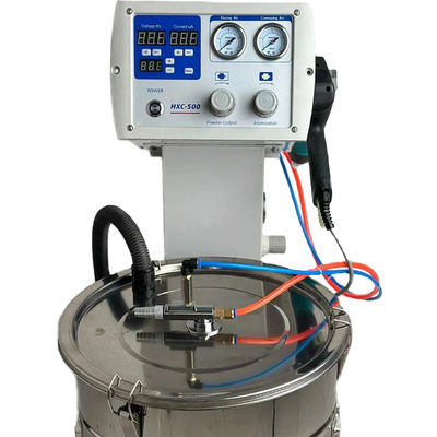Maschinen und Apparate für die Pulverbeschichtung von Metalloberflächen mit elektrostatischen Handsprühpistolen
