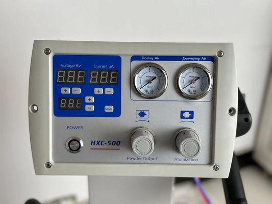 Maschinen und Apparate für die Pulverbeschichtung von Metalloberflächen mit elektrostatischen Handsprühpistolen