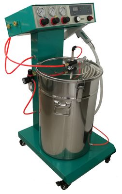 Maschine zur Pulverbeschichtung von Metalloberflächen